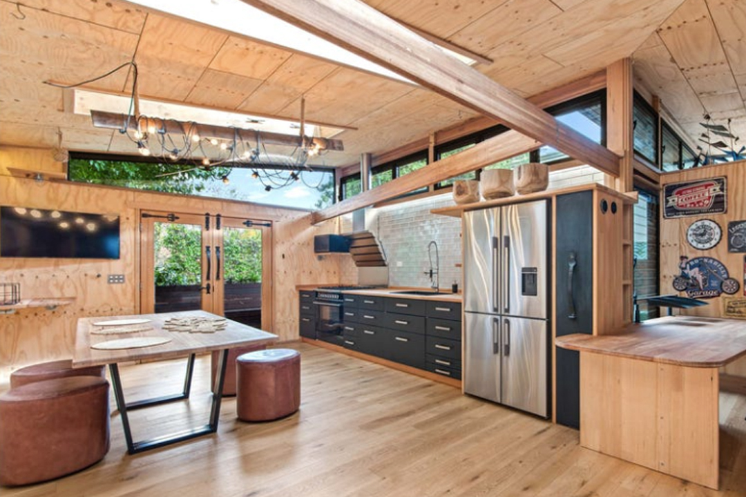 Woodlands — timber ceiling and skylight